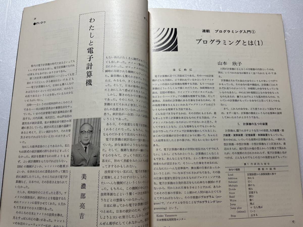 コンピュータ・サイエンス誌『bit』1969年創刊号/共立出版 電子計算機とは プログラミング入門 湯川秀樹 美濃部亮吉の画像7