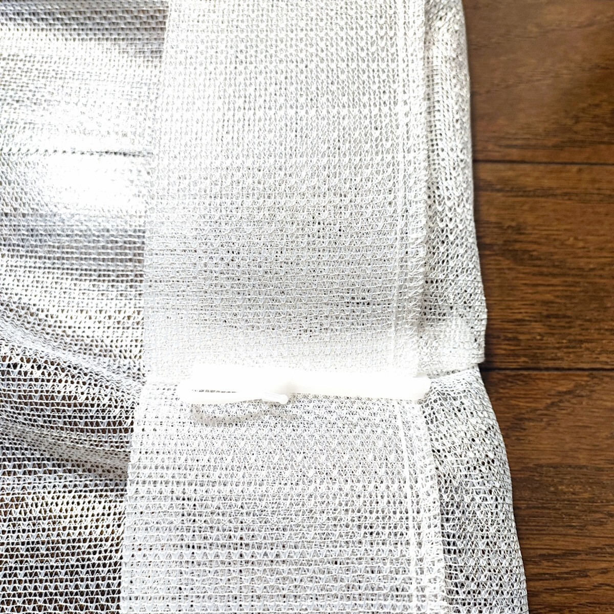 ミラーレースカーテン 2枚 アジャスターフック付 UVカット 100×133cm C柄の画像9