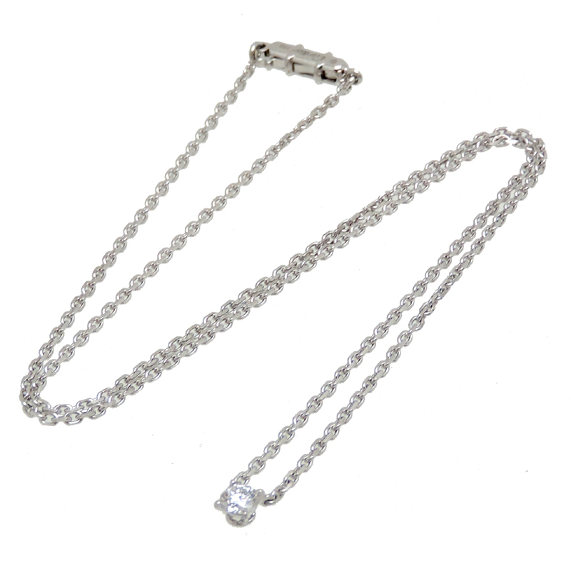 [ Ginza shop ]CARTIER Cartier Rav support 0.24ct diamond N7045600 necklace 750 white gold lady's DH80498