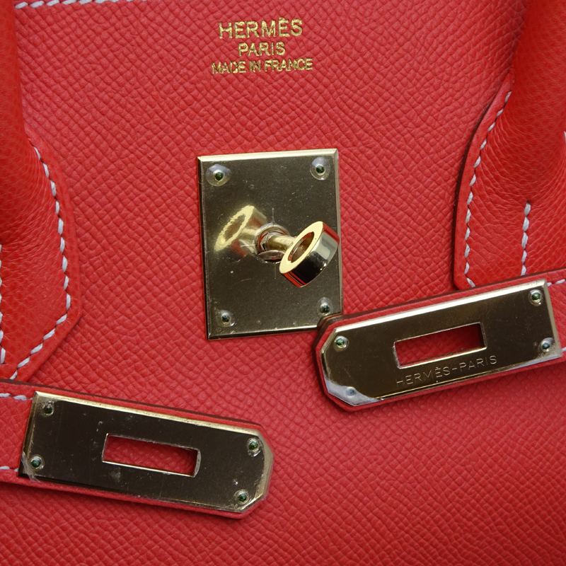 ［銀座店］HERMES エルメス バーキン35 キャンディ □P刻印 2012年製 ゴールド金具 ※金具にシール付き ハンドバッグ DH80595_画像8