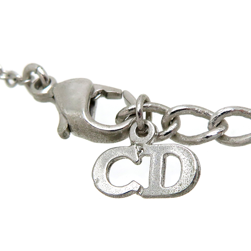 ［飯能本店］Christian Dior クリスチャンディオール ハート D ネックレス メタル ホワイト レディース DH80660_画像5