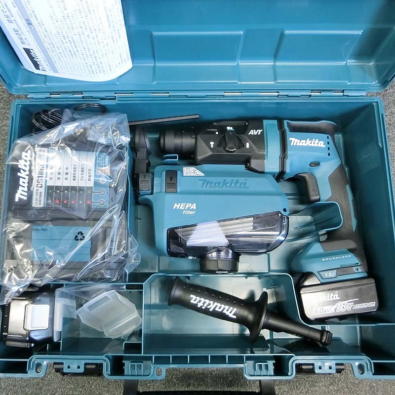 makita マキタ　18mm 充電式ハンマドリル　青　※集じんシステム付 [コンクリート穴あけ専用] / ビット 別売　HR182DRGXV /KH05495_画像2