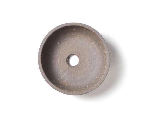陶器鉢 信楽焼 銀灰 和モダン鉢 椀型4.5号 鉢幅14cm×高さ6.3cmの画像4