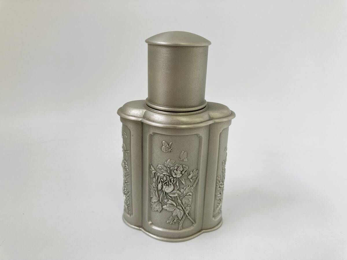 AA08979【保管品】ROYAL SELANGOR PEWTER ロイヤル セランゴール ピューター 錫製 茶筒 茶入れ 茶道具 木箱入りの画像3