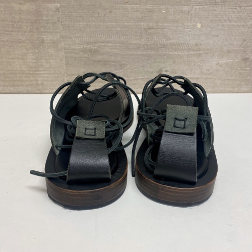 SUNSEA サンシー 15SS Cut Off Lace-up Shoes Black レースアップ レザーサンダル ブラック 27cm【中目黒B04】_画像5
