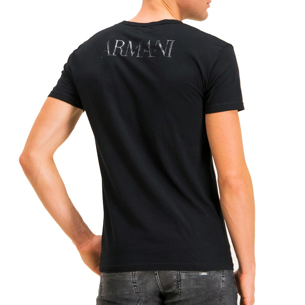 送料無料 58 EMPORIO ARMANI エンポリオアルマーニ 111035 CC716 ブラック Tシャツ 半袖 ロゴ size S