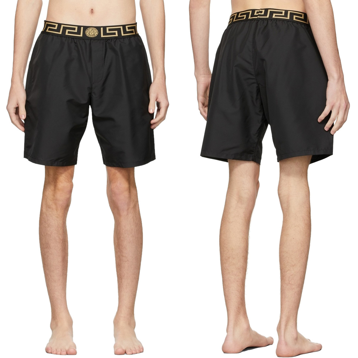 送料無料 1 VERSACE ヴェルサーチ ABU01023 A232415 ブラック グレカ柄 海パン 水着 スイムウェア パンツ size 4_画像4