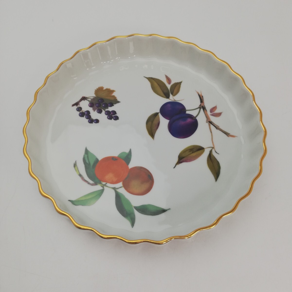 KA★1円～ 中古 保管品 ROYAL WORCESTER ロイヤルウースター イヴシャムゴールド グラタン皿/タルト皿の画像1