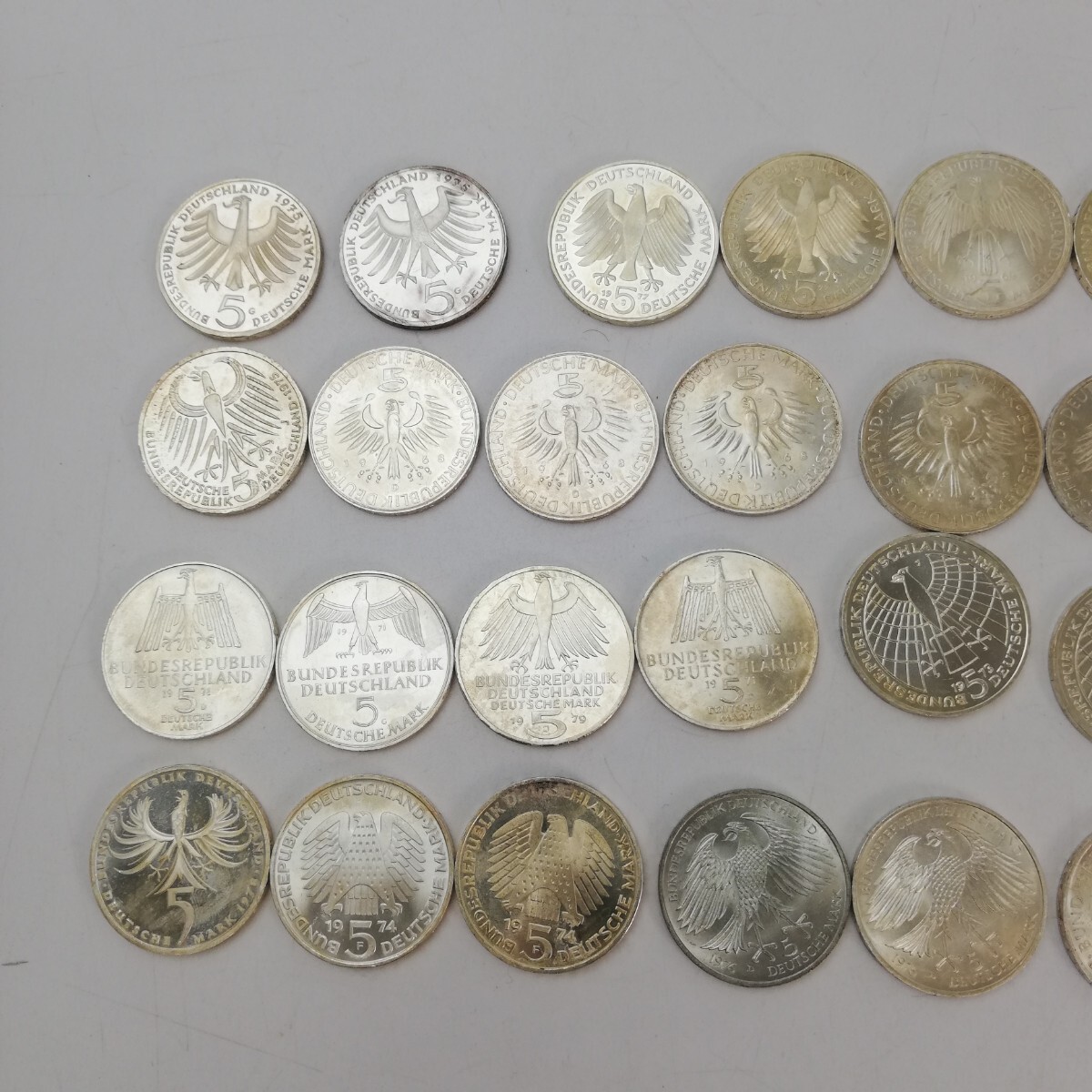 KA★1円～ 保管品 ドイツ銀貨 5マルク銀貨 39枚 セット まとめの画像2