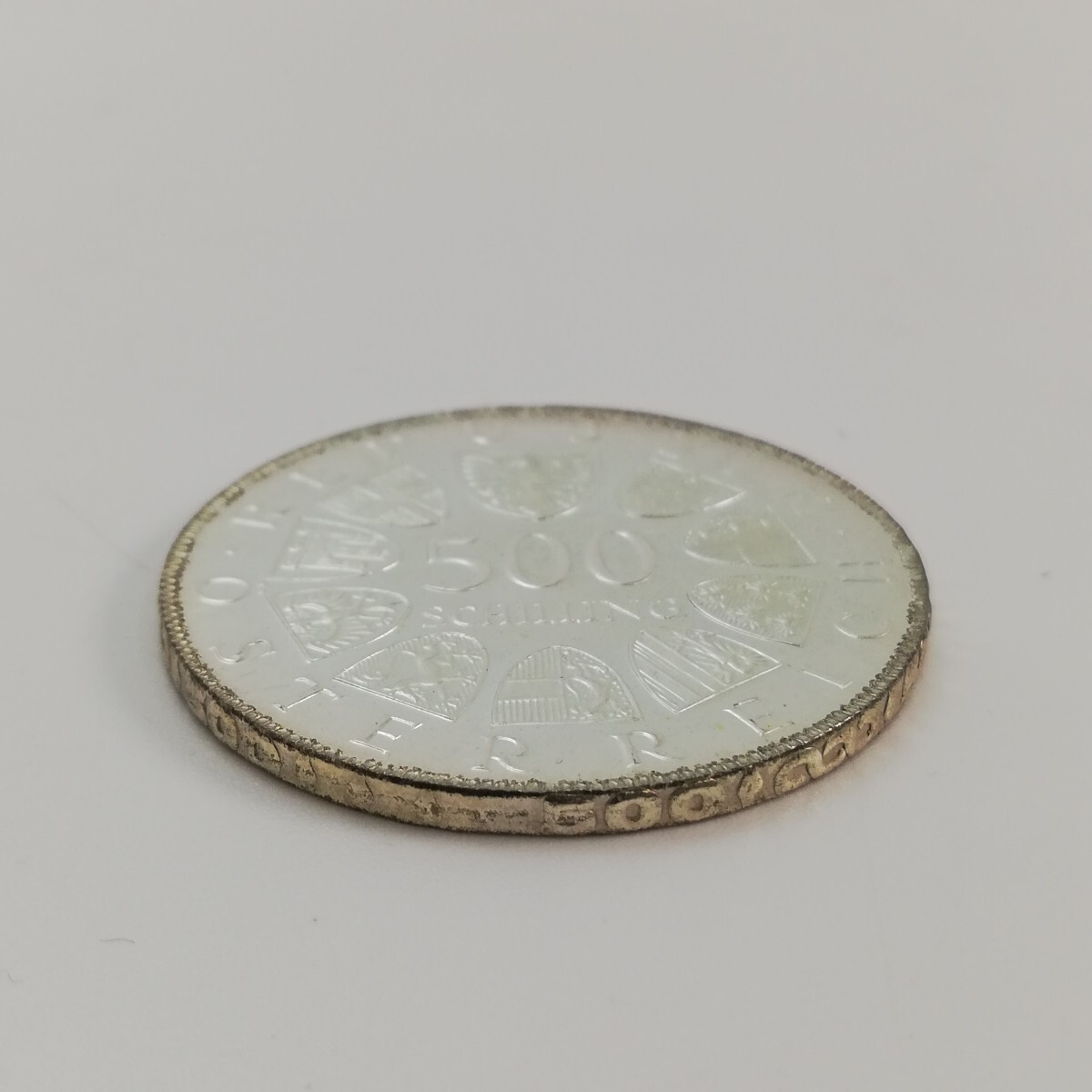 KA★1円～ 保管品 オーストリア 500シリング 銀貨 1枚 約23.9g_画像3