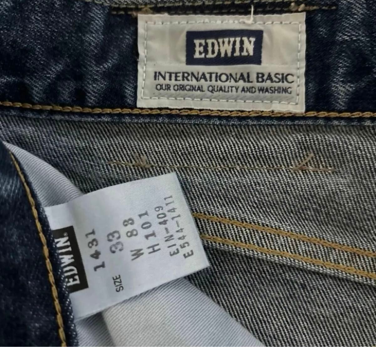 EDWIN 408  1431 インターナショナルベーシック      サイズ33インチ  インディゴブルー 