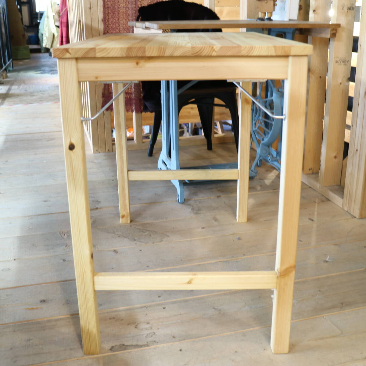  б/у нет печать план сосна материал складной стол из дерева W80xD50xH70cm жизнь мебель натуральное дерево интерьер 