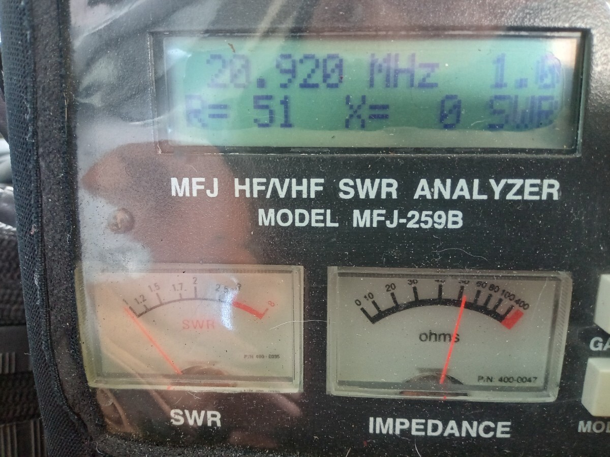 21Mhz 8 minute. 5λ 90cm helical one-off simple SWR operation verification settled 