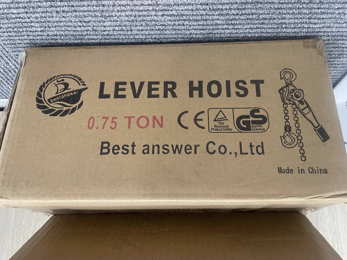 新品未使用 LEVER HOIST レバーホイスト チェーンブロック 0.75ton 2の画像2