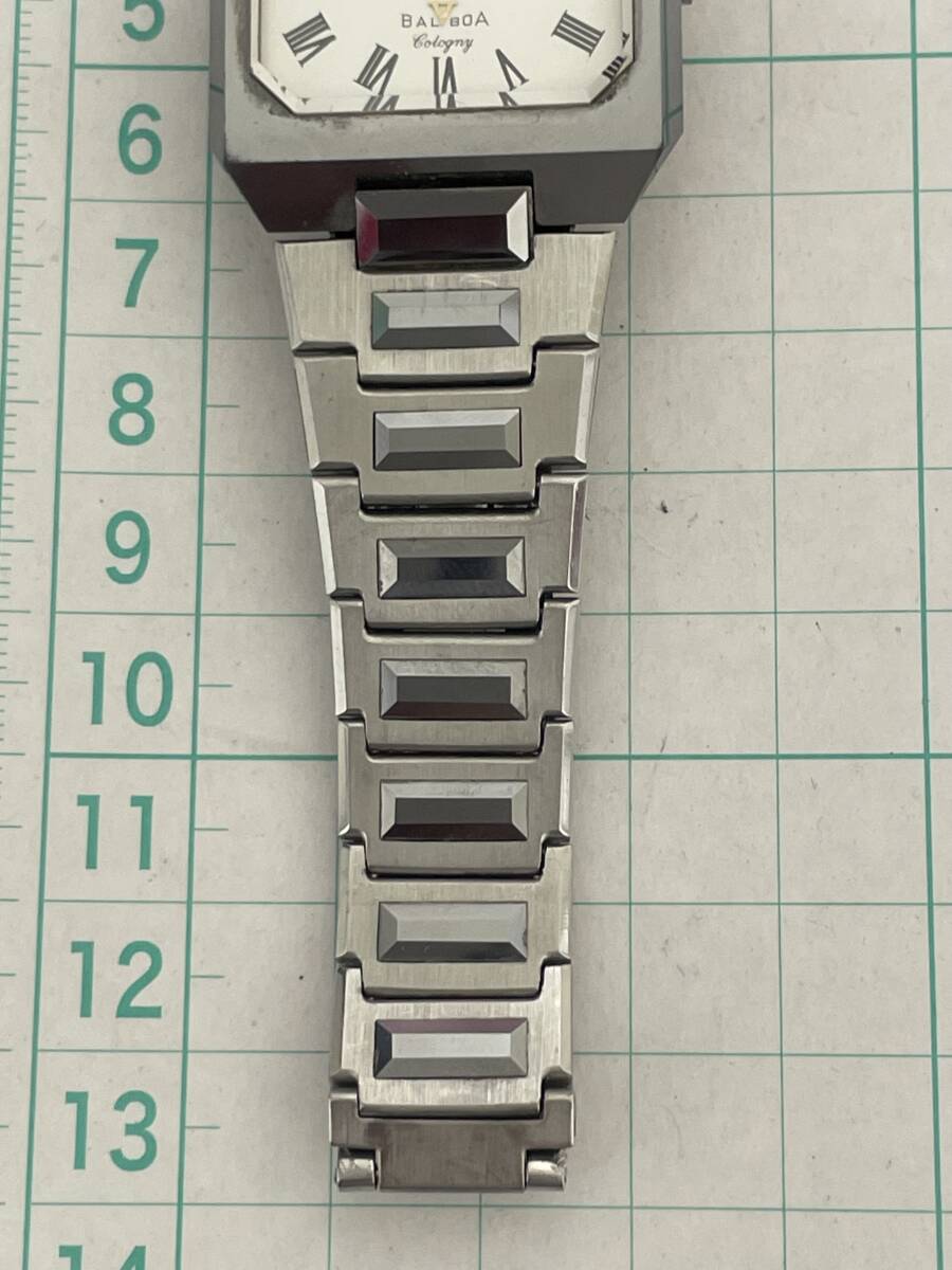 希少 RADO/ラドー ◆ スクエア/BALBOA コロニー 白文字盤 手巻きアンティーク メンズ腕時計 電池切れの画像6