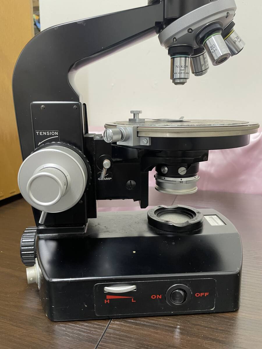 Nikon ニコン 生物顕微鏡POLARIZING MICROSCOPE MODEL POH3 ケース付き