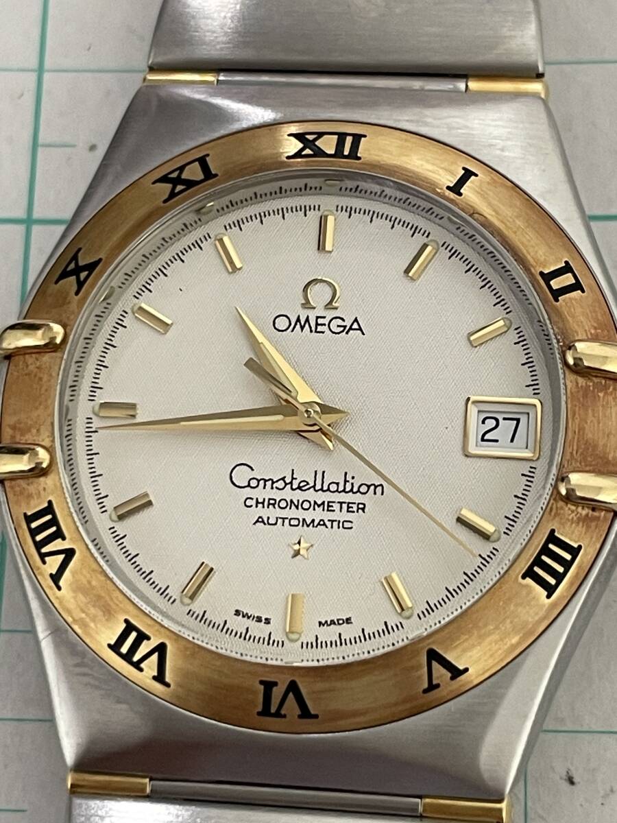 オメガ OMEGA コンステレーション 13023000 SS K18YG フルバー クロノメーター 腕時計 メンズ 自動巻 稼働の画像2