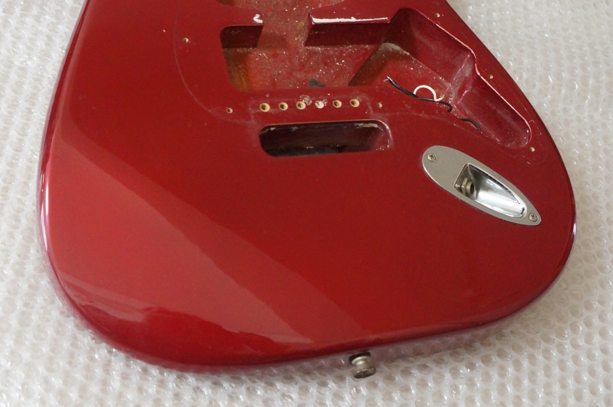 Fender Tex Mex Stratocaster Body Candy Apple Red 1997 フェンダー ストラトキャスター アルダー ボディ キャンディアップルレッド 良品の画像3