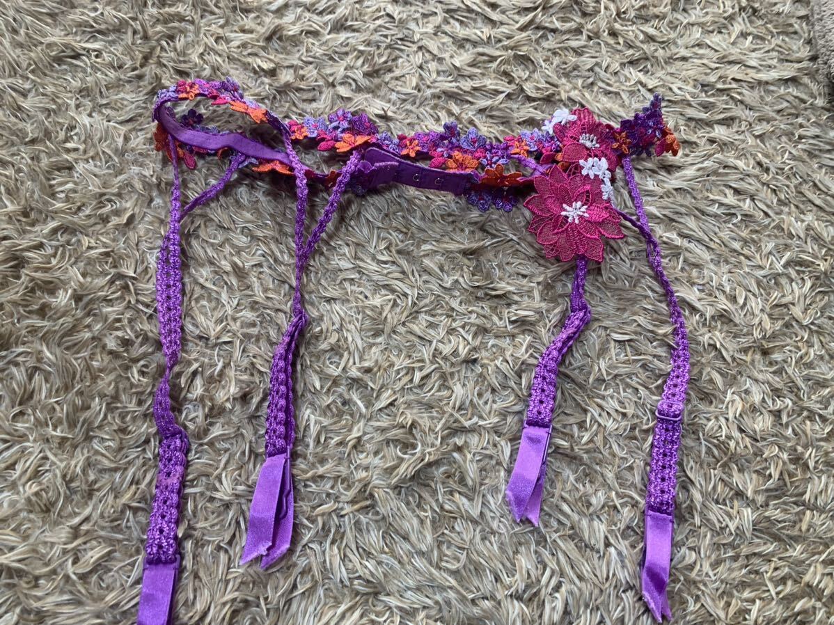  correction underwear Salute garter belt M maternity - for wedding for purple 
