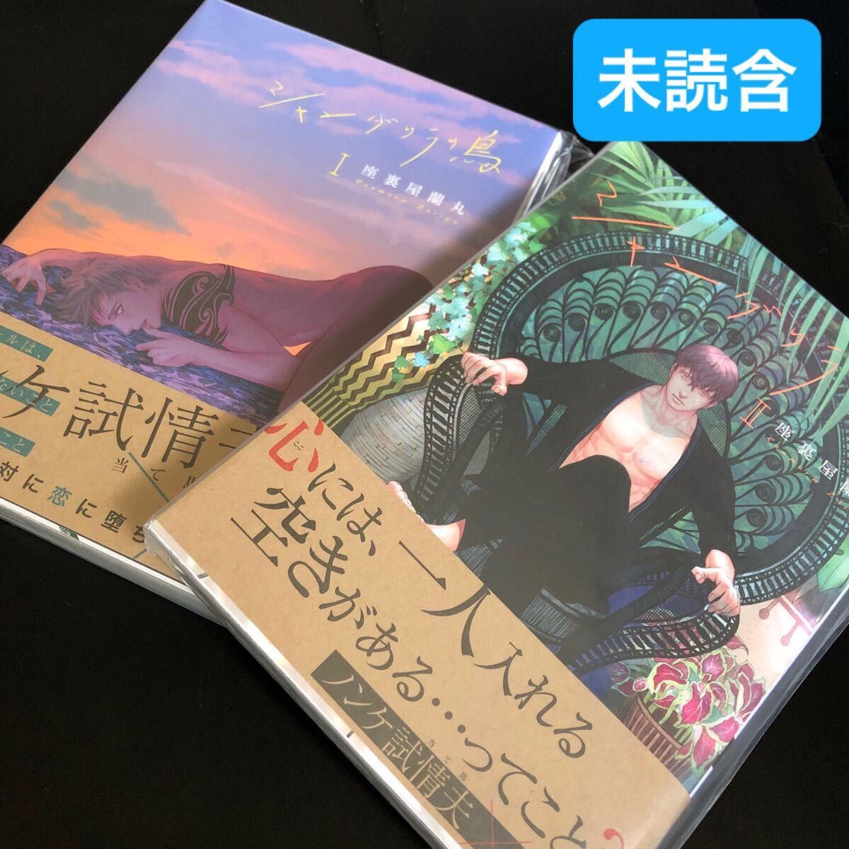 《未読》 座裏屋蘭丸 シャングリラの鳥  1・ 2  ／ アニメイト限定小冊子 《一読》／ BLコミック2冊セット 