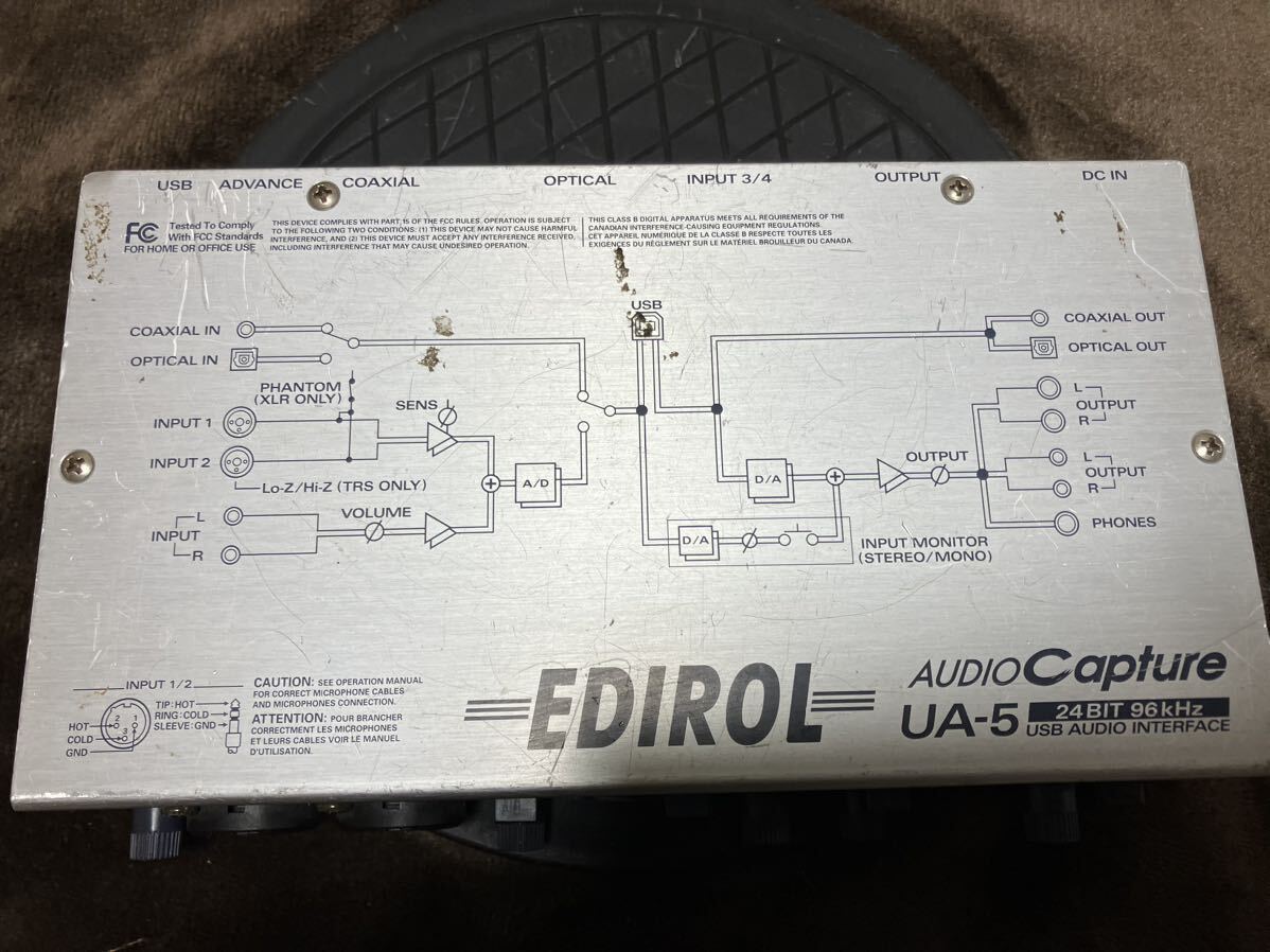 EDIROL エディロール UA-5 オーディオインターフェース オーディオ機器 中古_画像9