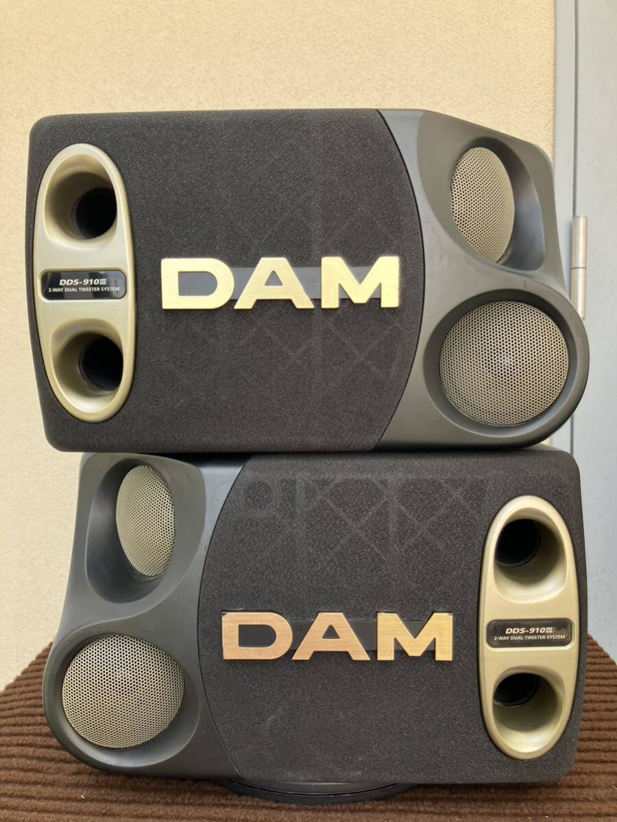 第一興商 DAM スピーカー DDS -910Ⅱ セット 動作品 音出しOKの画像1