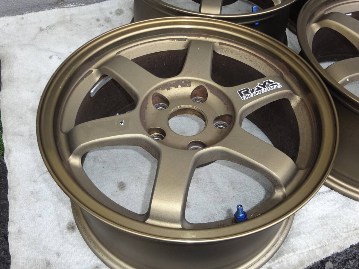 RAYS レイズ VOLKRACING ボルクレーシング TE37 16×7.5J+30 PCD114.3 5H 5穴 ブロンズ 希少サイズ 16インチ 7.5J オフセット+30の画像2