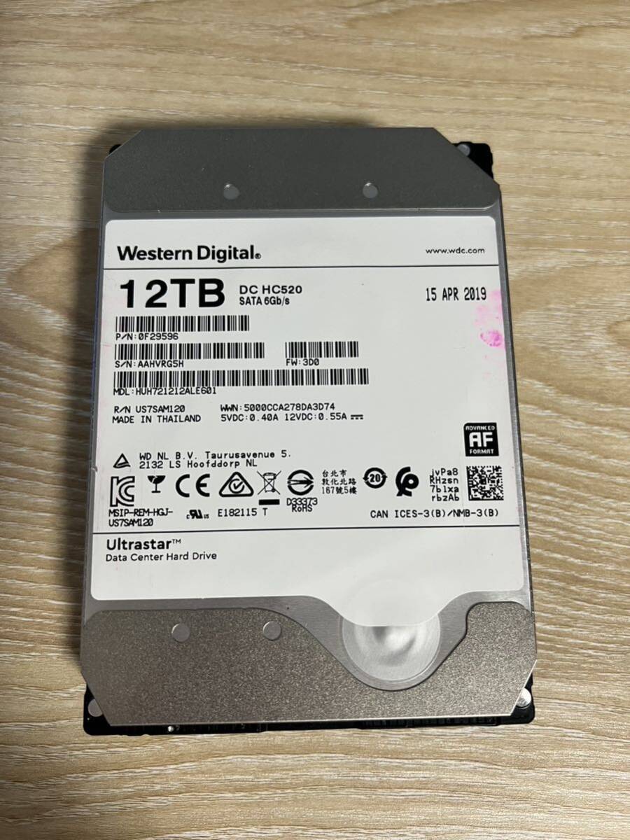 大容量HDD WD 12TB 3.5インチ SATA ハードディスクの画像1