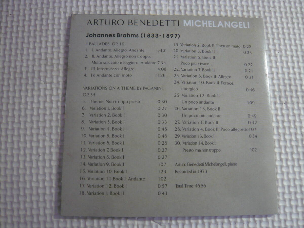 レ CD10枚セット《Arturo Benedetti Michelangeli Plays Mozart Chopin, Schumann, Beethoven, etc.》中古の画像7