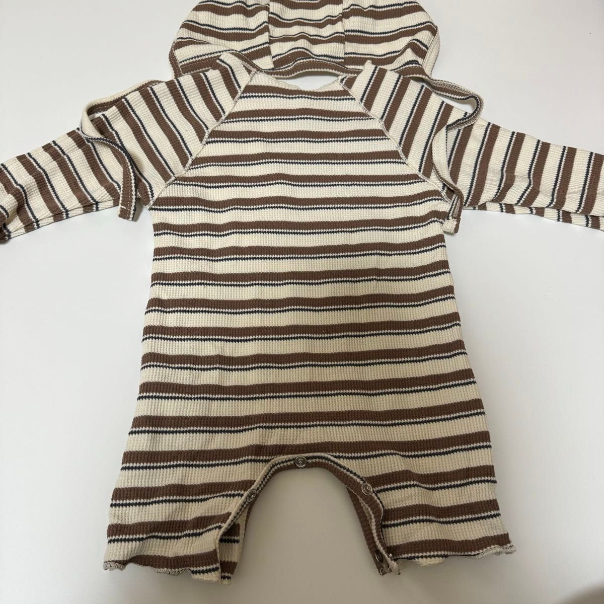 Reve レブ stripe ストライプ roomwear ルームウェア 韓国 ロンパース 帽子 セット  6-12m