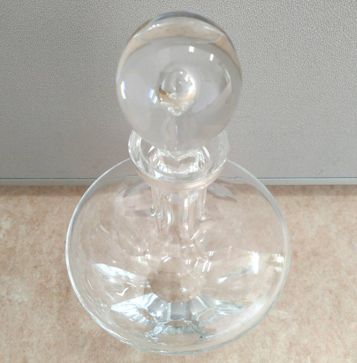 ◇ クリスタルガラス デキャンタ デカンタ インテリア 酒器 ボトル 高さ約25.5cm ◇の画像2