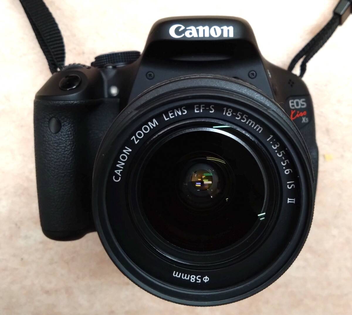 ◇ 美品 キヤノン Canon EOS Kiss X5 デジタル一眼レフカメラ EF-S 18-55mm 1:3.5-5.6 IS II 充電器 取説書 収納バッグ付き ◇の画像3
