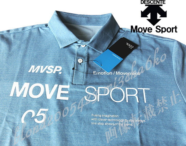 # новый товар [DESCENTE MOVE SPORT] Descente Move спорт SUNSCREEN-3 раз разница COOL. пот скорость . рубашка-поло #SA/XO(XXL)