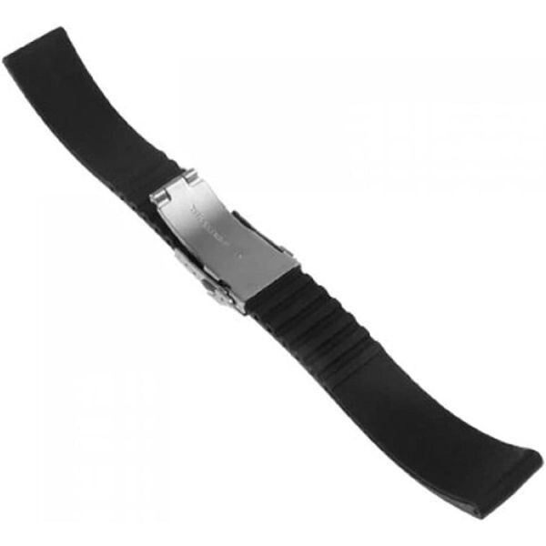 腕時計 バンド 交換 ベルト シリコン ゴム 時計 ストラップ 防水 20mm ブラック 黒の画像6