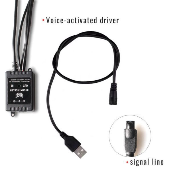 LEDテープライト 車 12V 車用 USB 車内 イルミネーション フットライト 装飾 リモコン 操作 ドレスアップ RGB ルームライト フロアライトの画像8