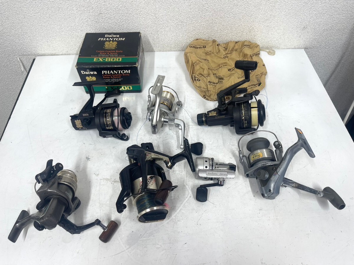 E333 釣具 リール まとめ売り Daiwa ダイワ EX-800 J-PRO RYOBI SHIMANO シマノ GT4000 他 動作未確認の画像1