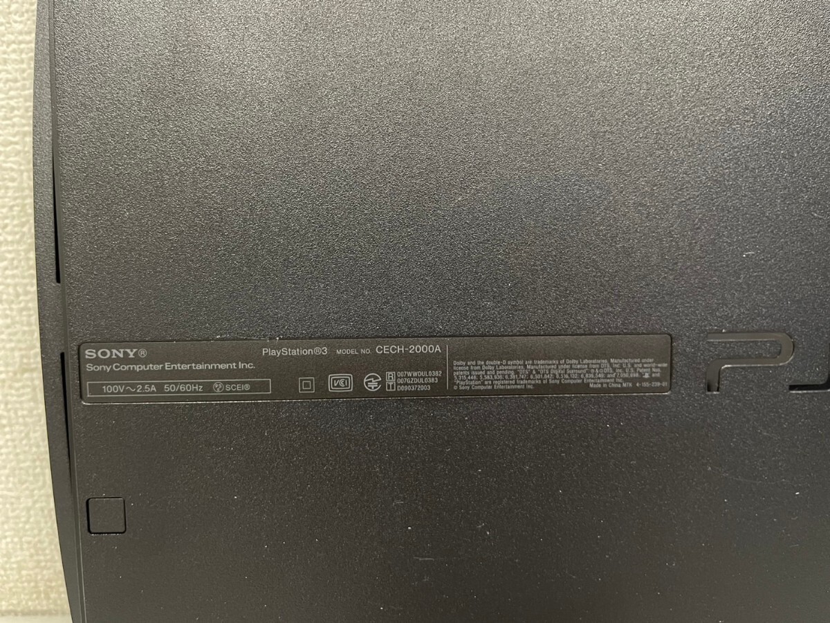 E337 PlayStation3 プレイステーション3 プレステ3 PS3 CECH-2000A 本体 ブラック SONY ソニー 通電確認済みの画像5