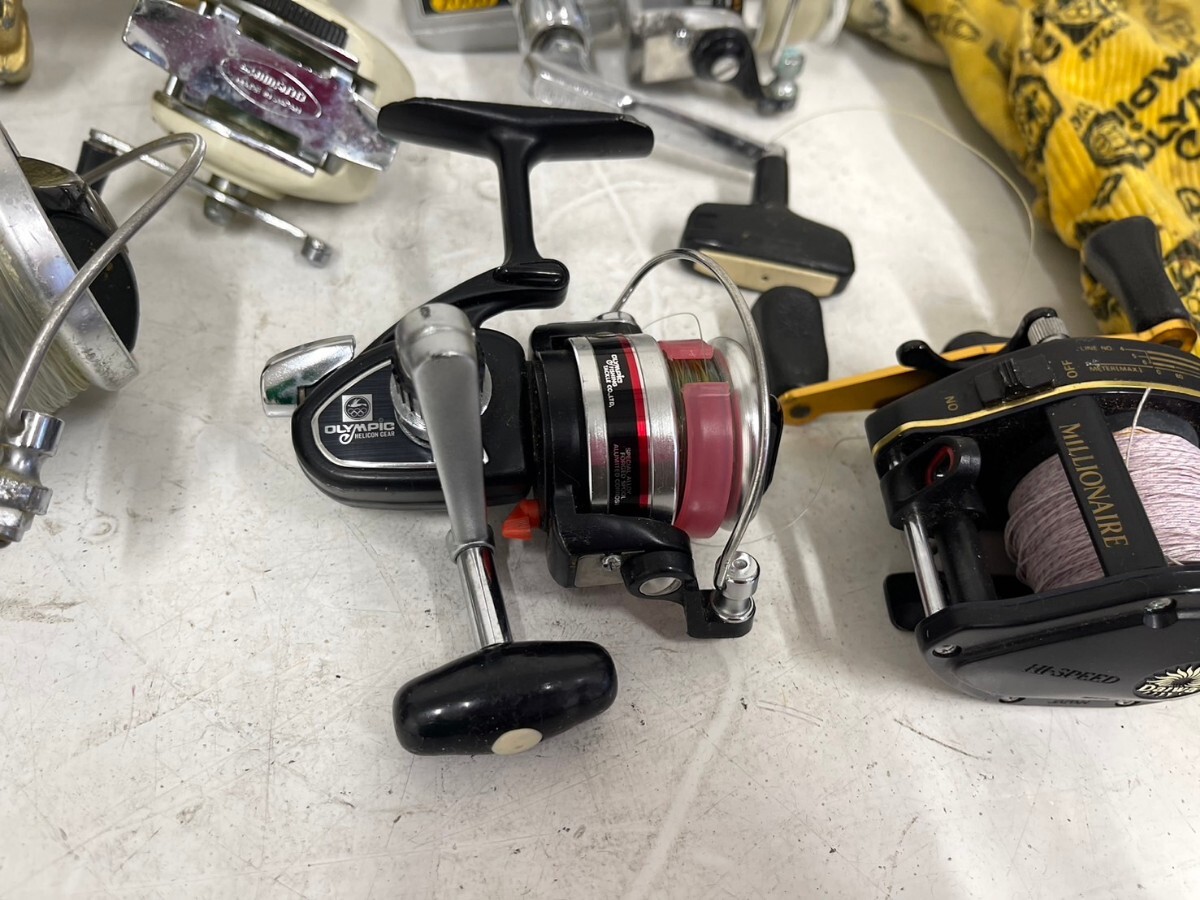 E338 釣具 リール まとめ売り Daiwa Milionmax RYOBI リョービ SHIMANO シマノ OLYMPIC 他 動作未確認 ジャンクの画像6