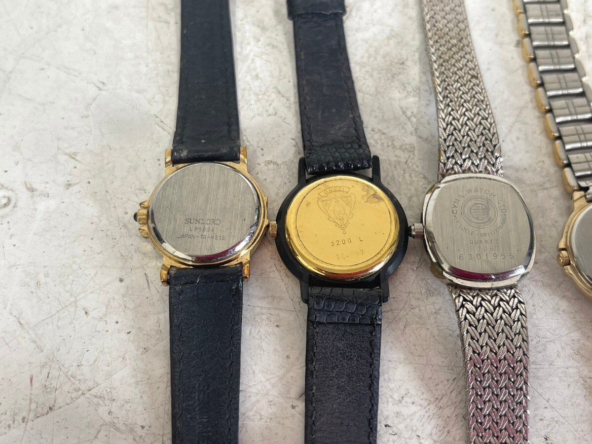 E352 腕時計 まとめ売り GUCCI SUNLORD CYMA SEIKO LUCENT 動作未確認 レディース QUARTZの画像7