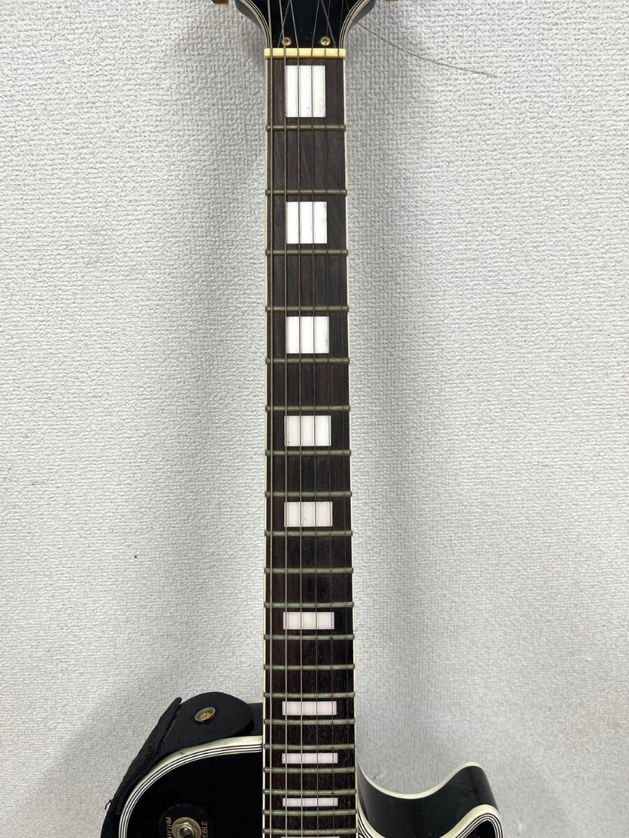 E302 Photo Genic フォトジェニック エレキギター ブラック ジャンク ギターケース ソフトケース付き 楽器の画像3