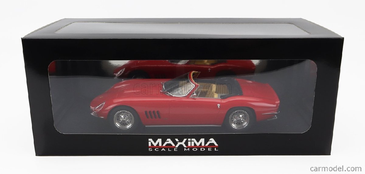 Maxima 1/18 ミニカー レジン プロポーションモデル 1965年モデル フェラーリ Ferrari 250 GT NEMBO SPIDER Chassis #1777GT 1965 レッドの画像7