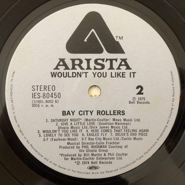 ○Bay City Rollers/WOULDN'T YOU LIKE IT【1975/JPN盤/LP】_画像5