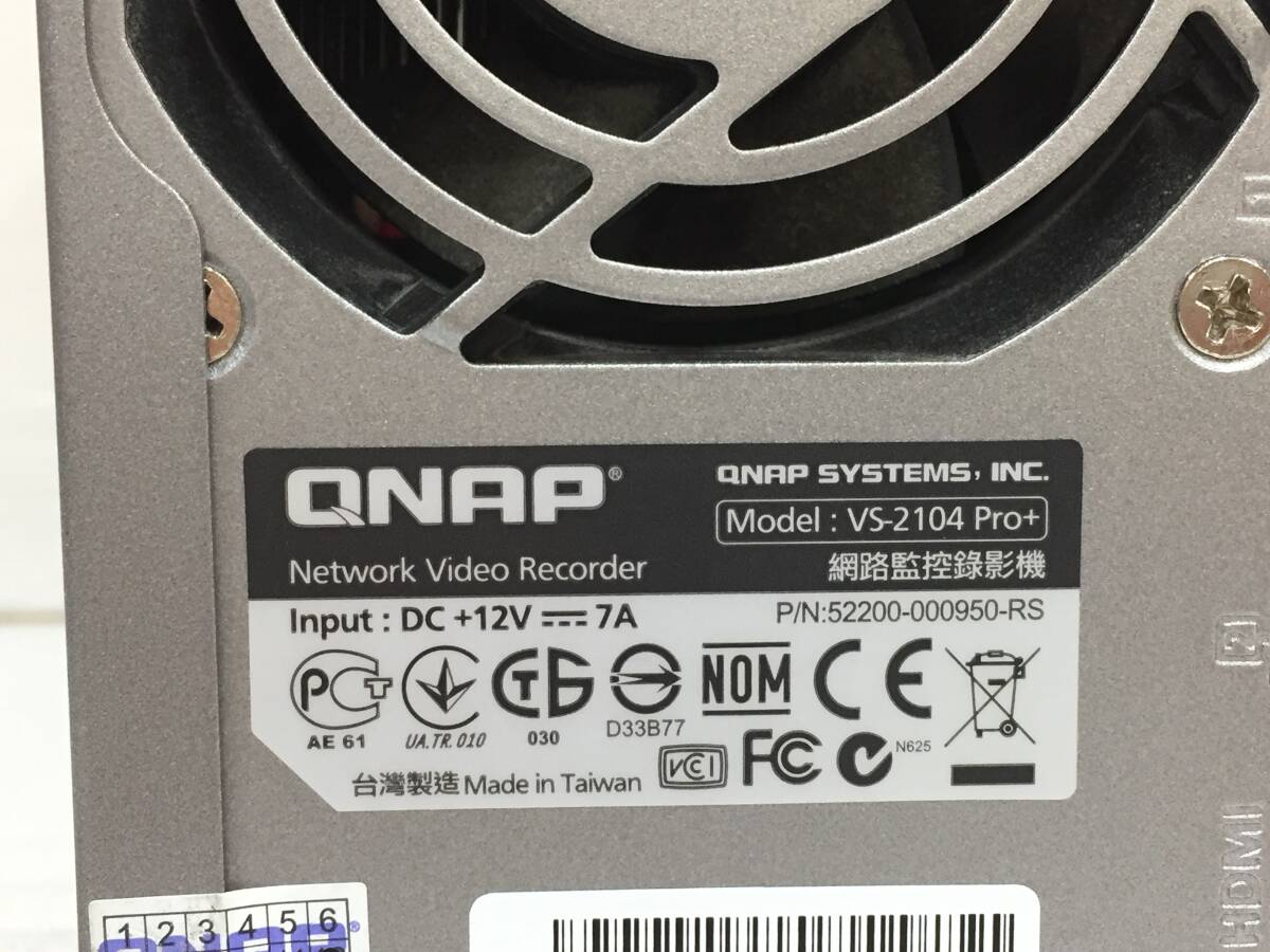 〇 QNAP VioStor VS-2104 Pro+ ネットワーク ビデオレコーダー HDD無し 通電確認 ACアダプター付属の画像8