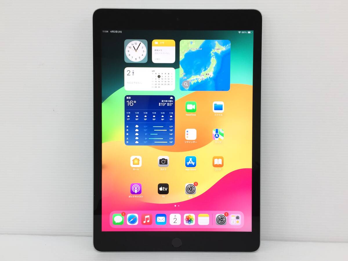 〇Apple iPad 第9世代 Wi-Fiモデル 64GB A2602(MK2L3J/A) シルバー 動作品 ※難ありの画像2