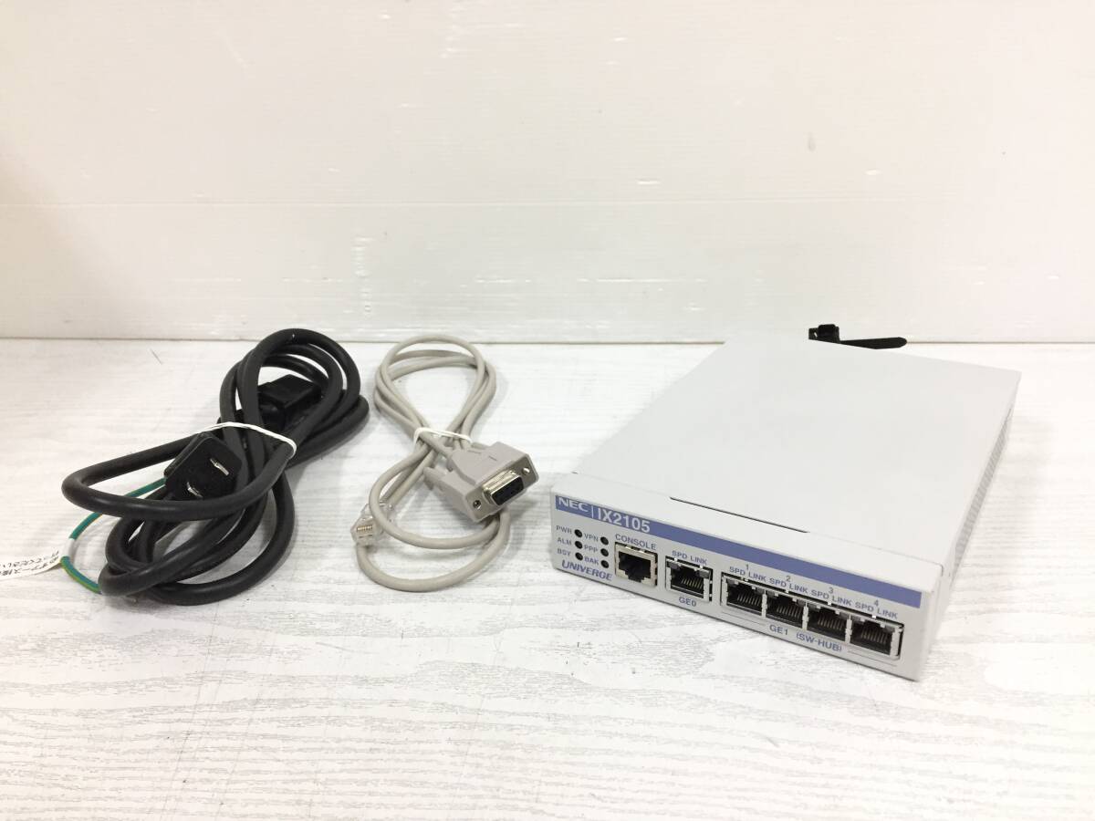 〇NEC UNIVERGE IX2105 VPN対応 高速アクセスルーター ケーブル付属 動作品_画像1