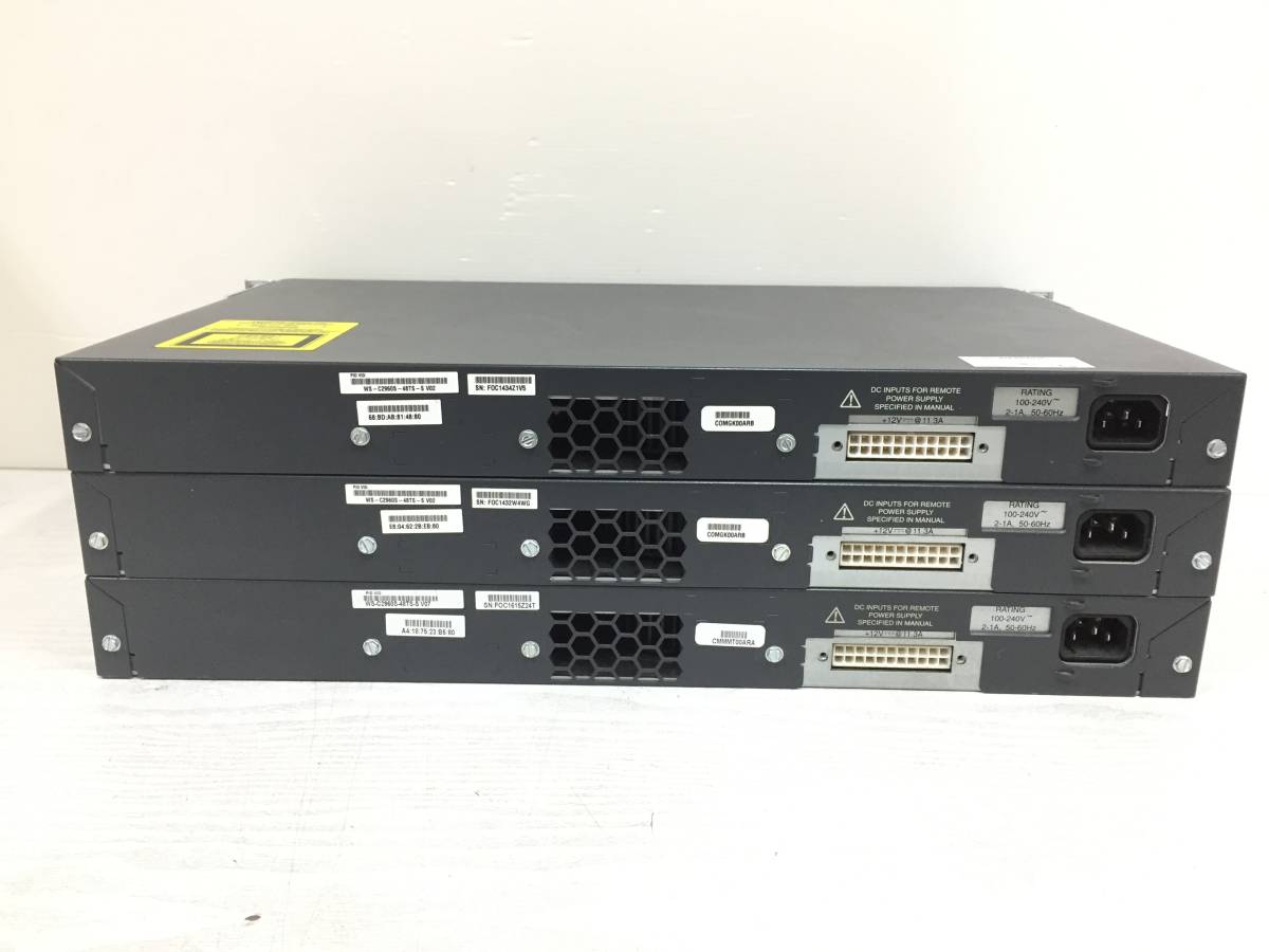 〇【3台セット】Cisco シスコ Catalyst 2960-S シリーズ WS-C2960S-48TS-S スイッチ 初期化済 動作品_画像5