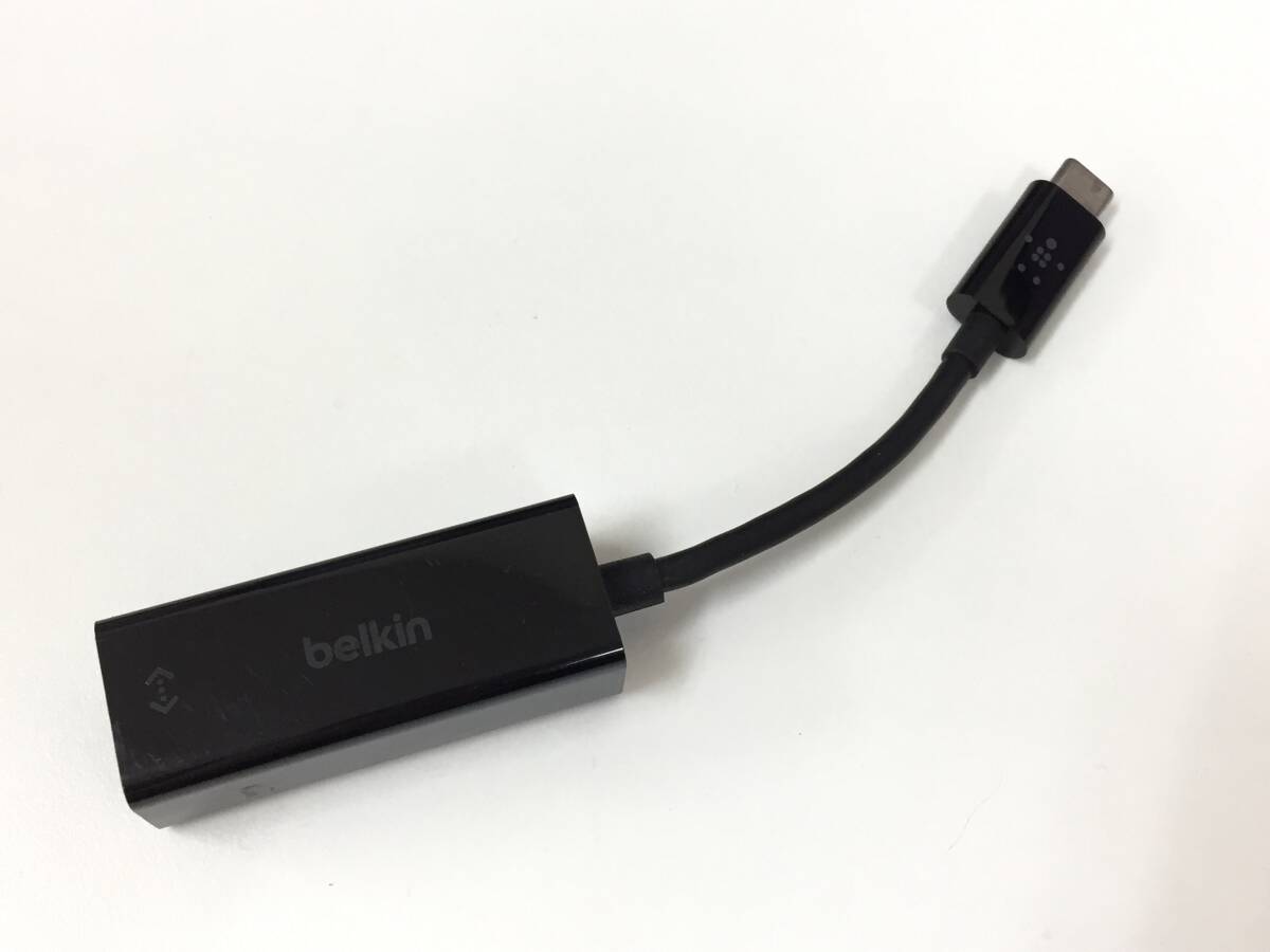 〇belkin USB-C to Ethernet Adapter イーサネットアダプター F2CU040 動作品_画像1