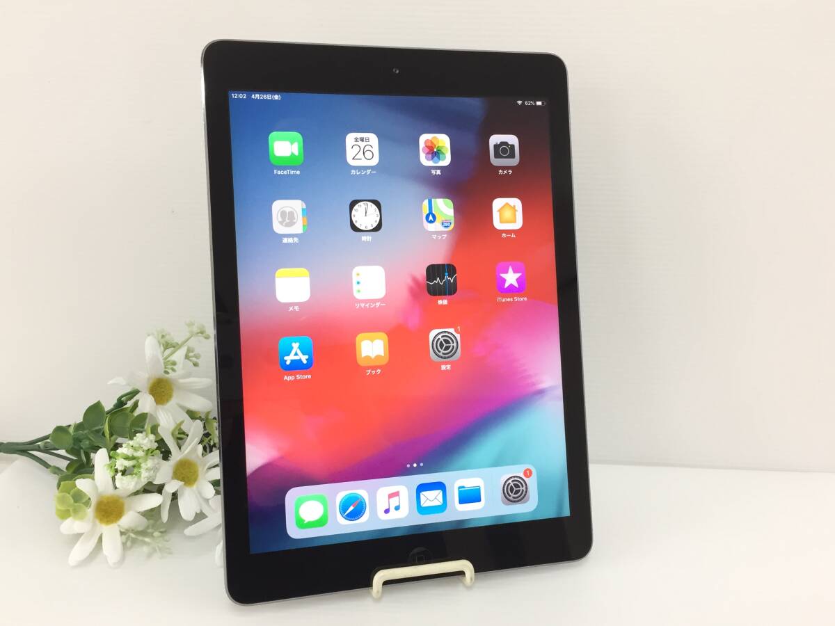 〇【良品】Apple iPad Air Wi-Fiモデル 16GB A1474(MD785J/A) スペースグレイ 動作品の画像1