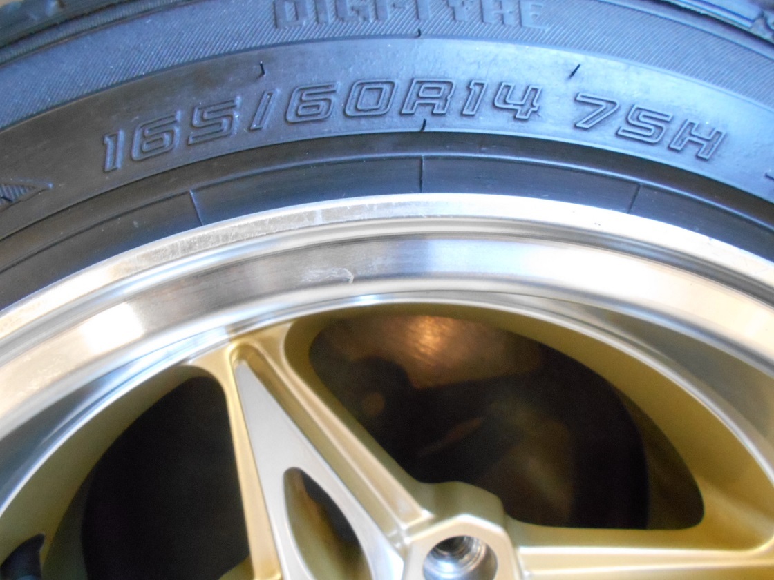 ビルボ リバージュ 復刻版,8J -5、114.3,165/60R14,旧車,スタンス,JDM,引っ張りタイヤ,高速有鉛,検索用＝ロンシャン,9J,ハヤシ,SSRよりもの画像4