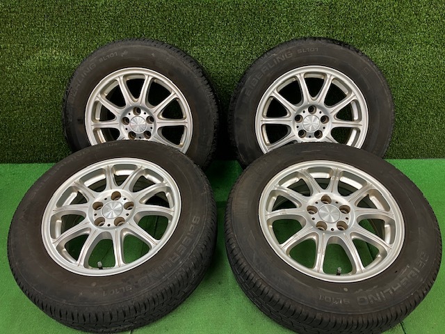 大阪KS3856☆【30系プリウス】BS ECO FORME 15x6J+42 5H/100 BS SEIBERLING SL101 195/65Ｒ15 15インチ 4本セット 売切り!の画像1